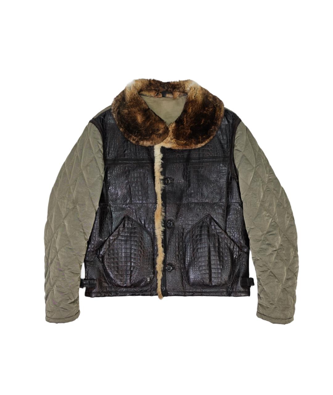 GIORGIO ARMANI Коричневая кожаная куртка, фото 10