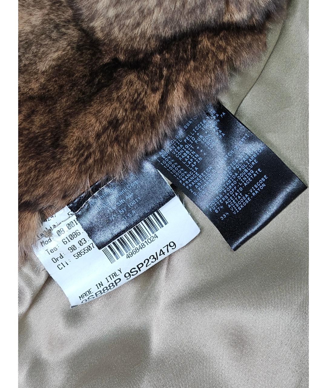 GIORGIO ARMANI Коричневая кожаная куртка, фото 9