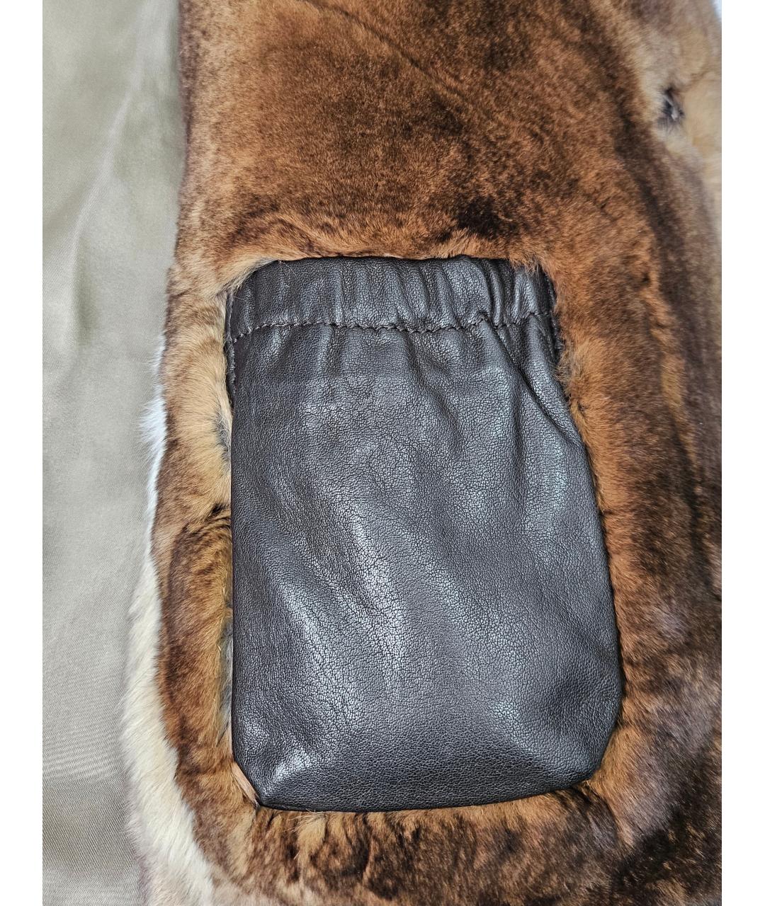 GIORGIO ARMANI Коричневая кожаная куртка, фото 8