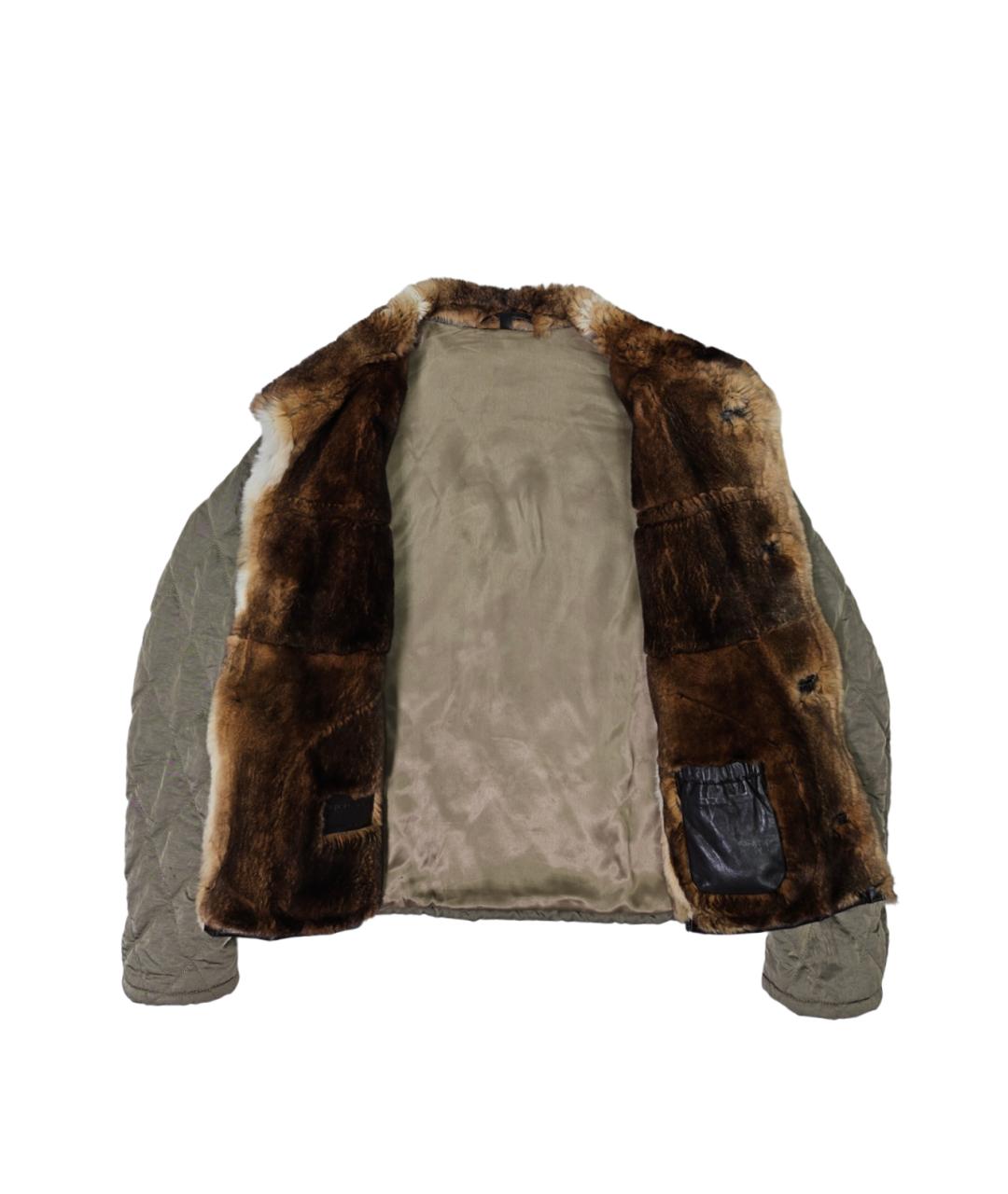 GIORGIO ARMANI Коричневая кожаная куртка, фото 3