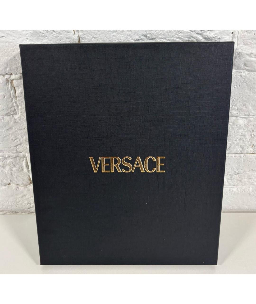 VERSACE Коричневый шелковый платок, фото 4