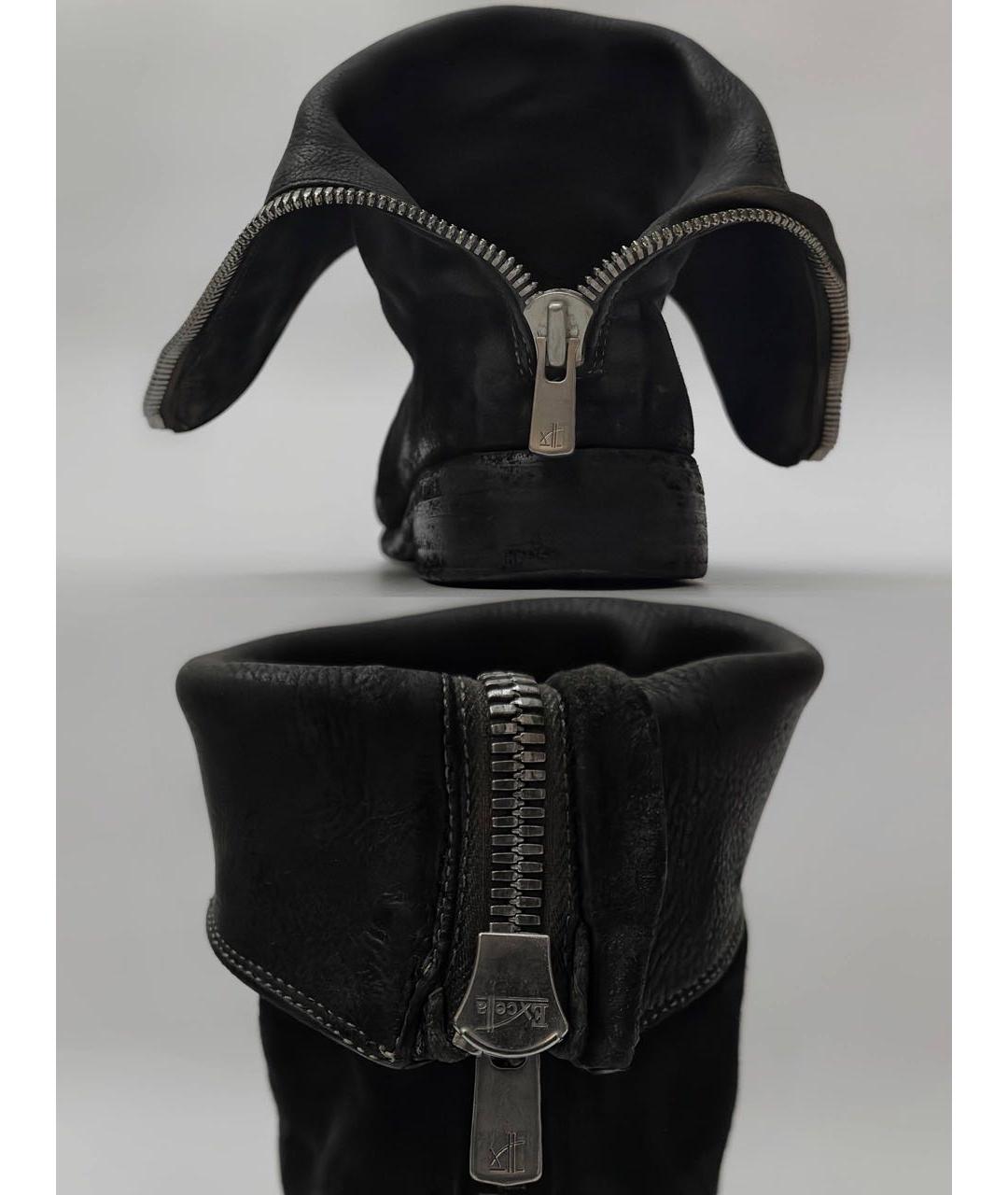 GUIDI Черные кожаные высокие ботинки, фото 6