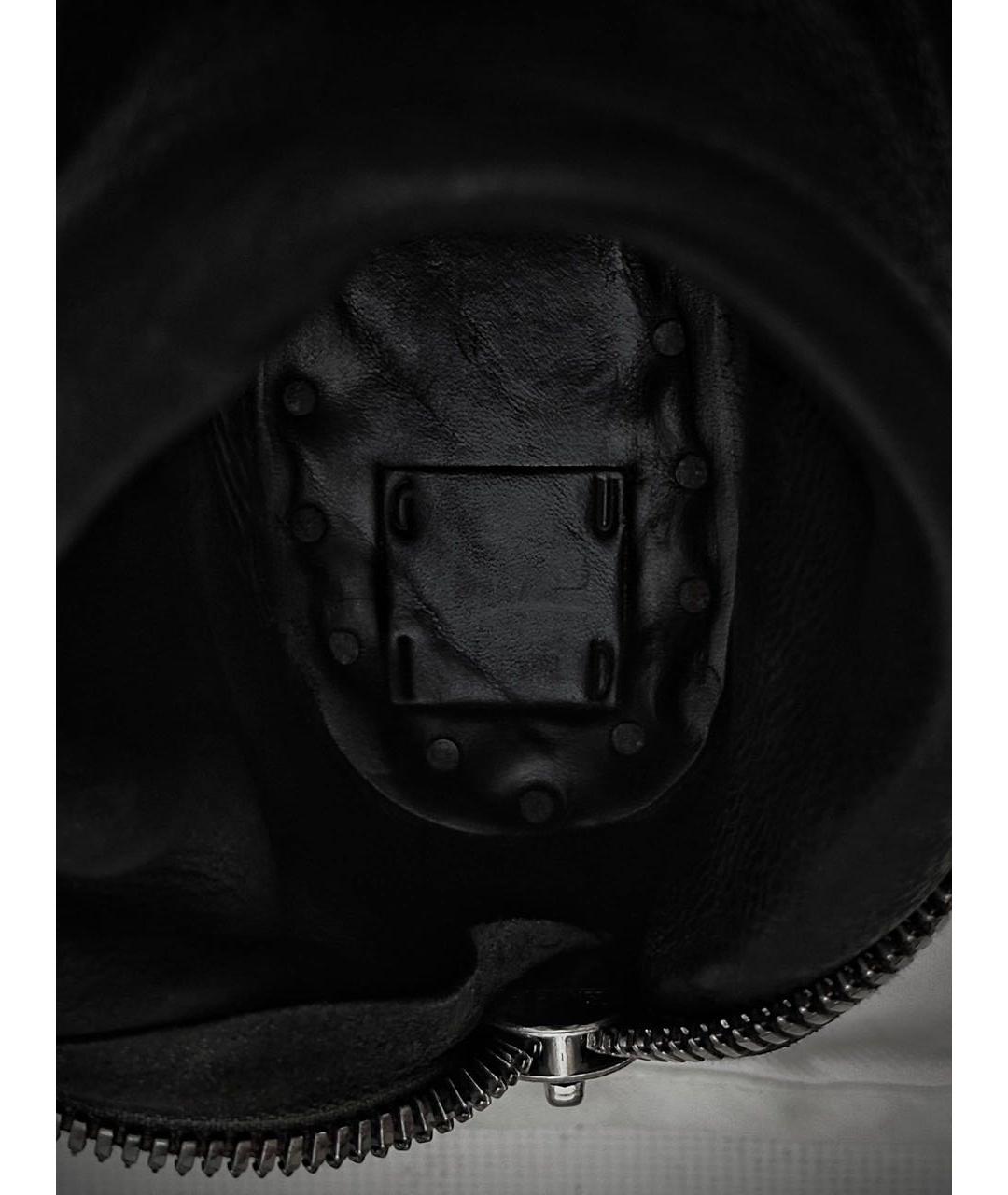 GUIDI Черные кожаные высокие ботинки, фото 5