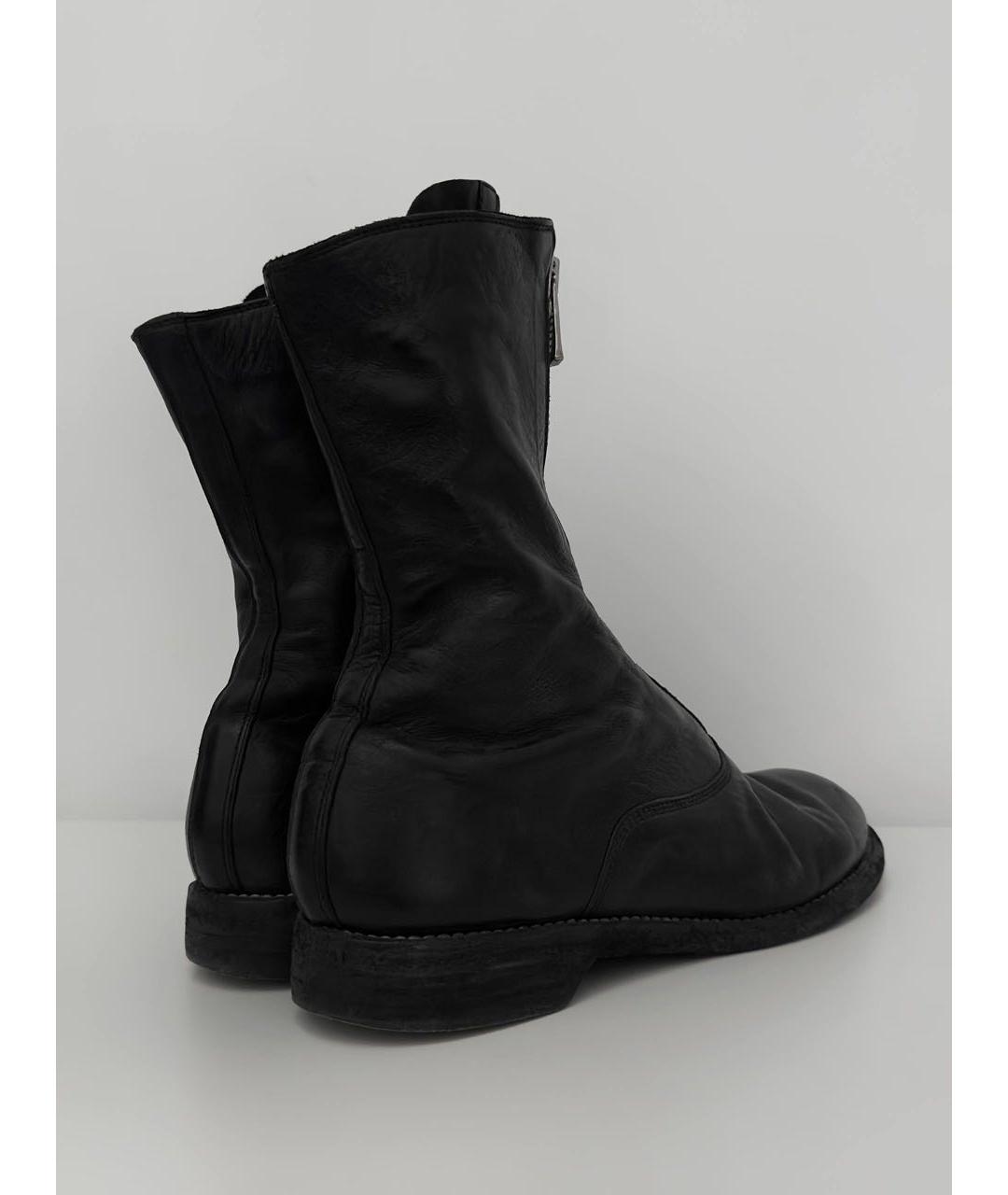GUIDI Черные кожаные ботинки, фото 3