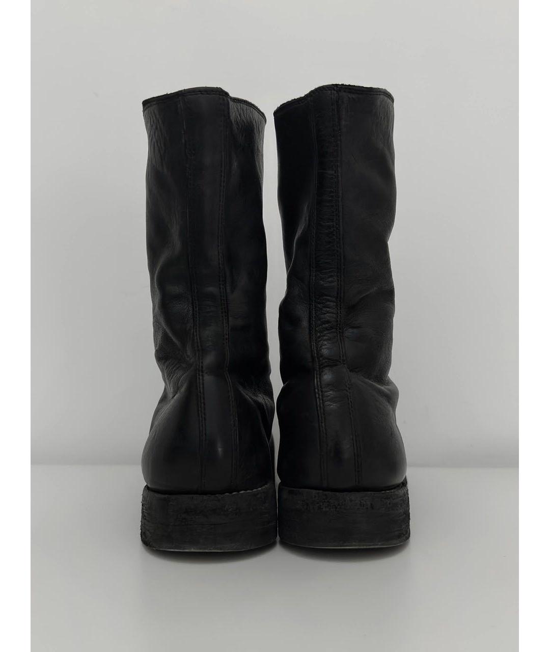 GUIDI Черные кожаные ботинки, фото 4