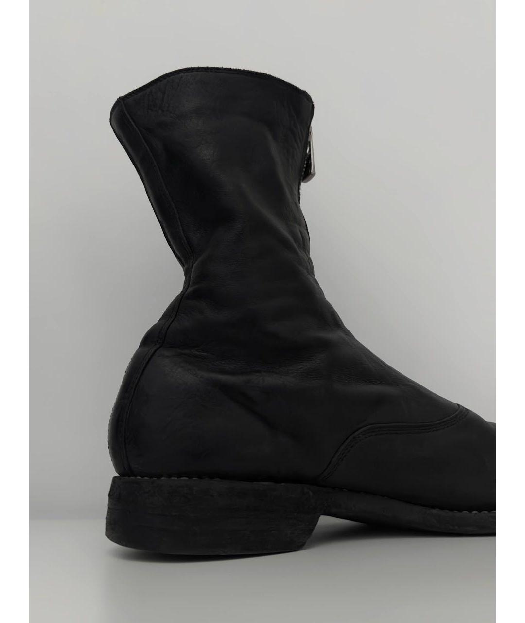 GUIDI Черные кожаные ботинки, фото 6