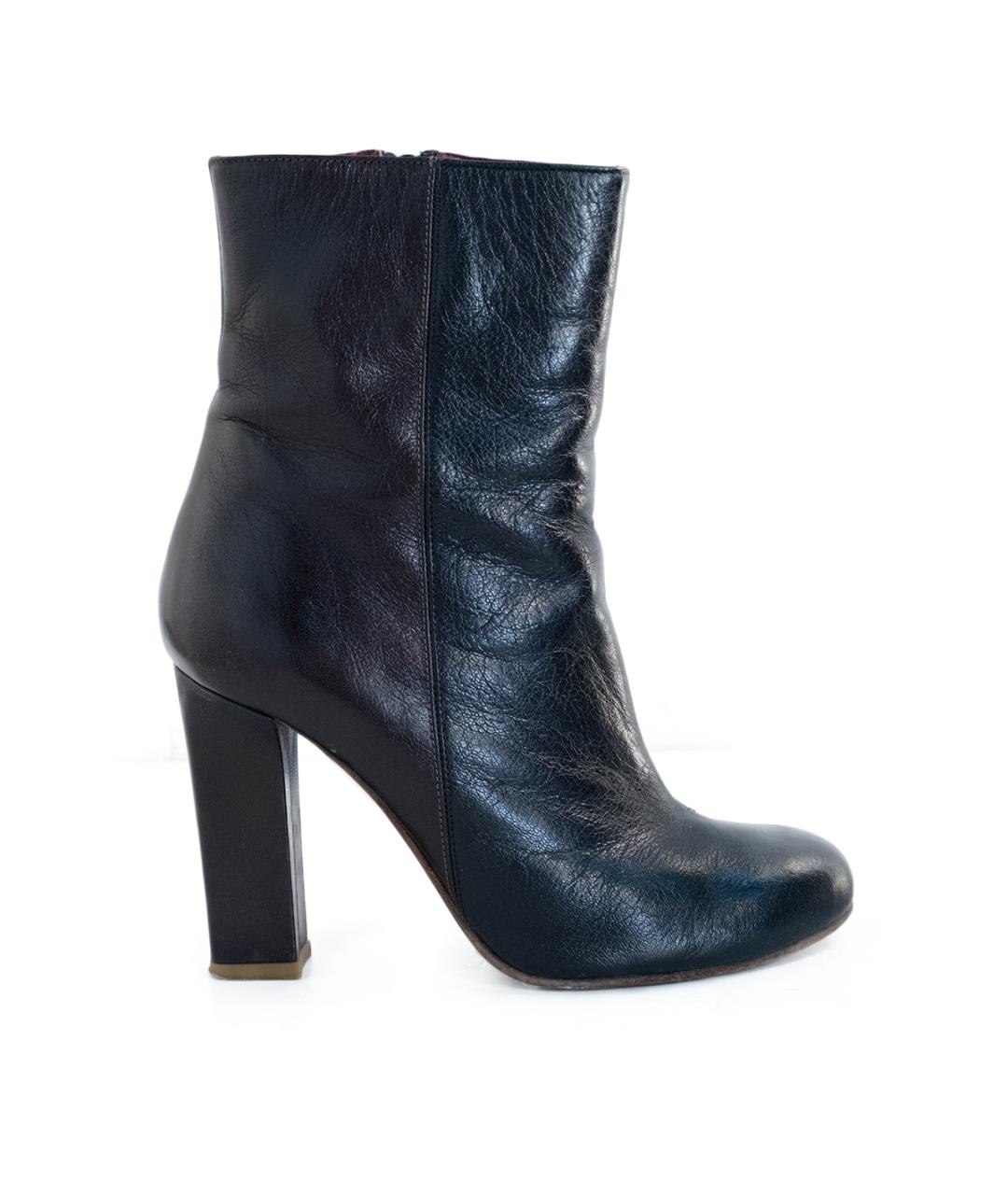 MISSONI Черные кожаные ботильоны, фото 1