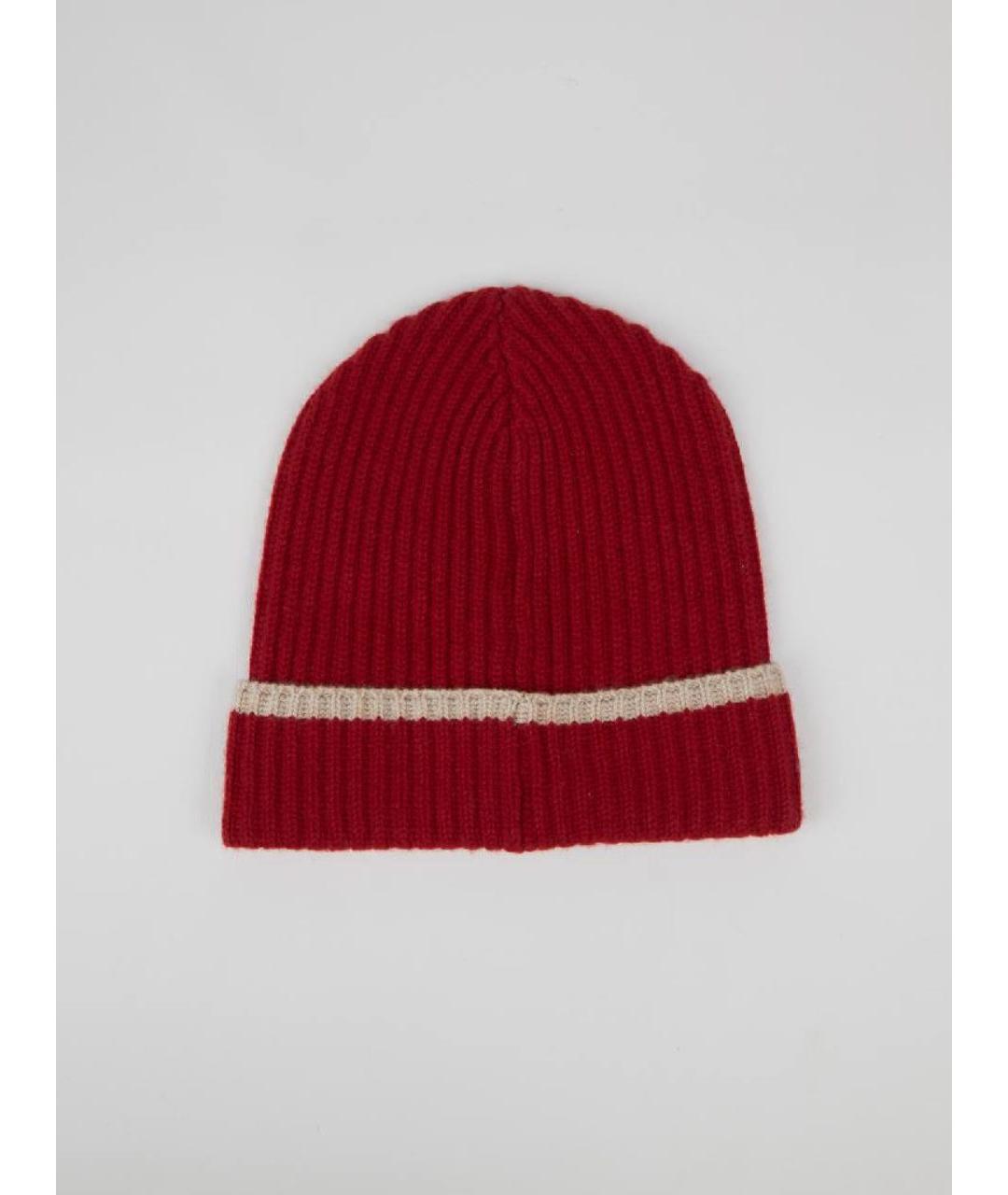 BRUNELLO CUCINELLI Красная кашемировая шапка, фото 2