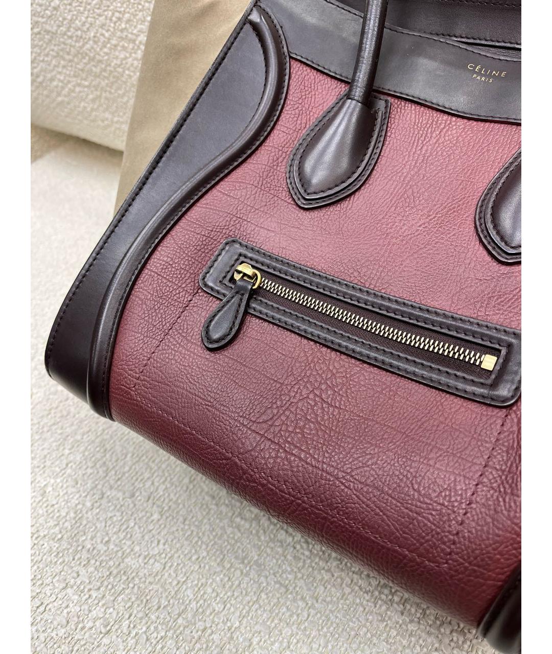CELINE Мульти кожаная сумка с короткими ручками, фото 8