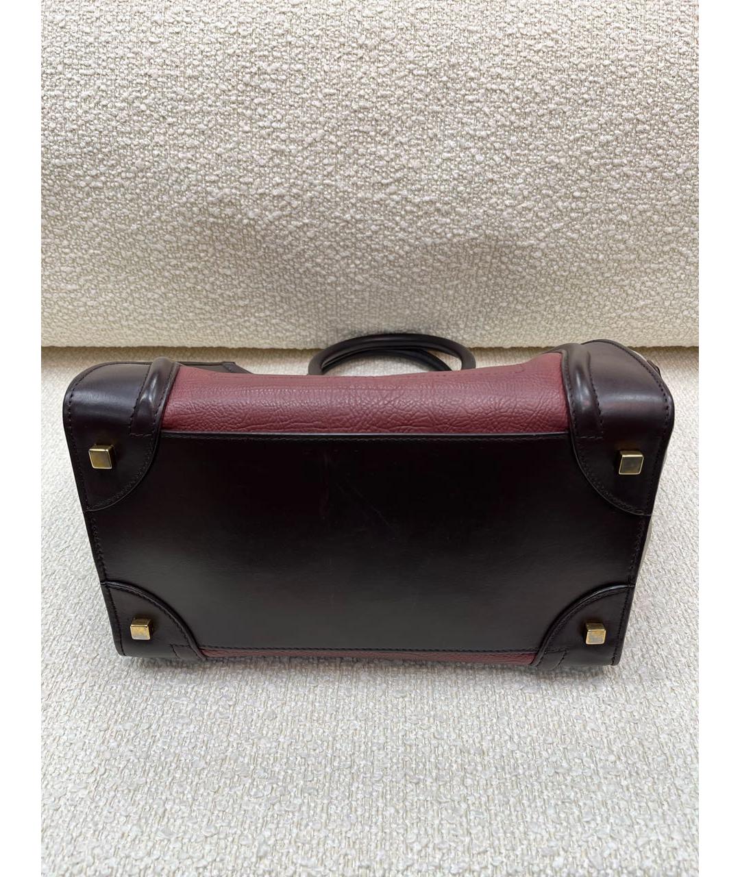 CELINE Мульти кожаная сумка с короткими ручками, фото 6