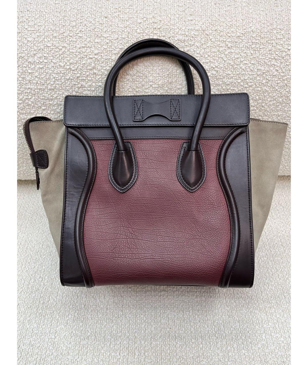 CELINE Мульти кожаная сумка с короткими ручками, фото 3