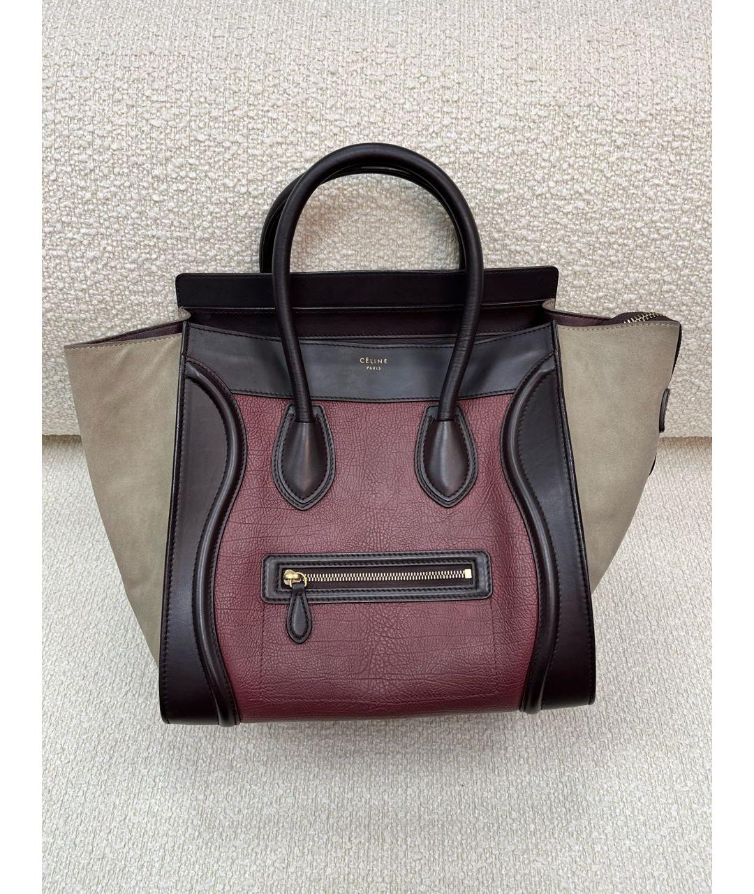 CELINE Мульти кожаная сумка с короткими ручками, фото 9