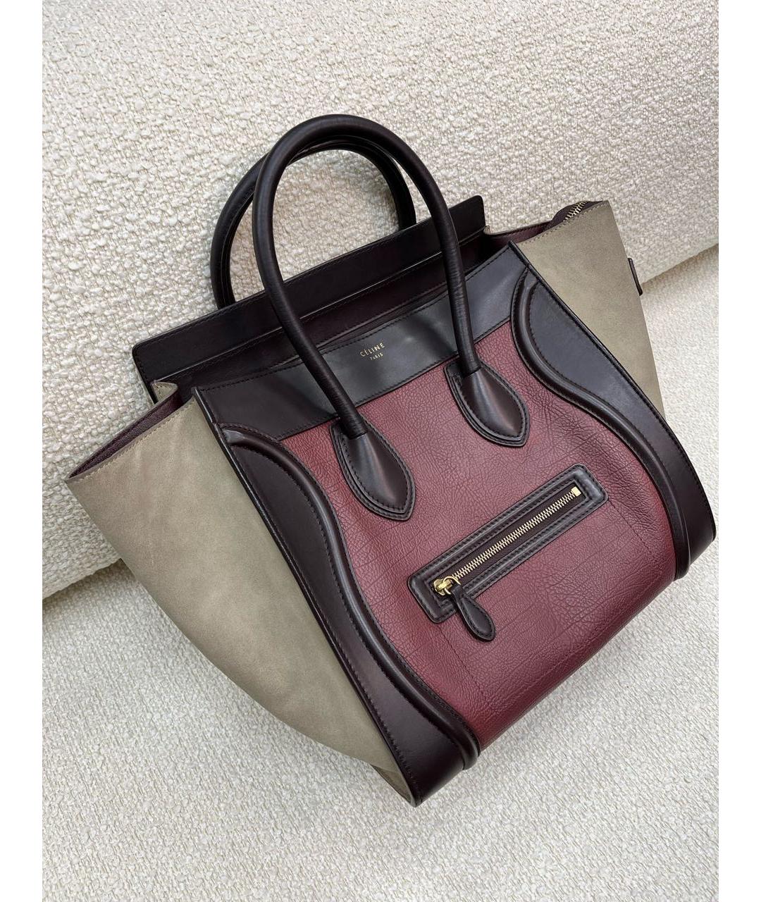 CELINE Мульти кожаная сумка с короткими ручками, фото 2
