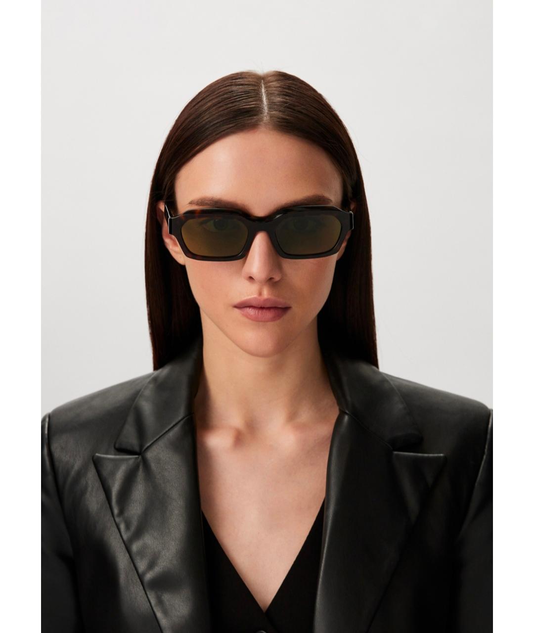RETROSUPERFUTURE Коричневые пластиковые солнцезащитные очки, фото 5