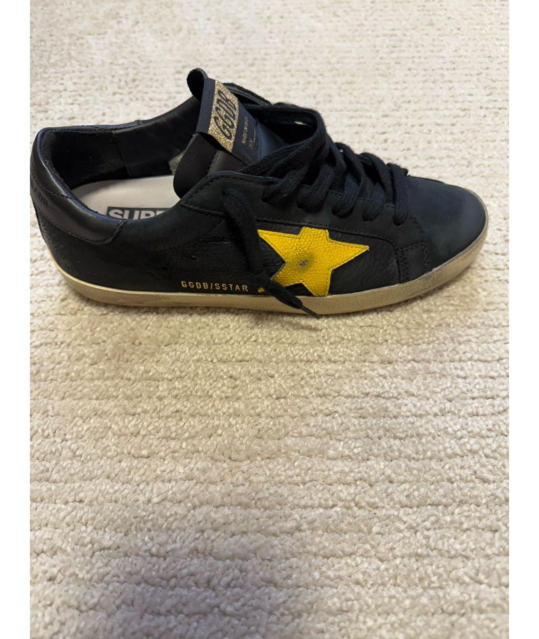 GOLDEN GOOSE DELUXE BRAND Черные кожаные кеды, фото 5