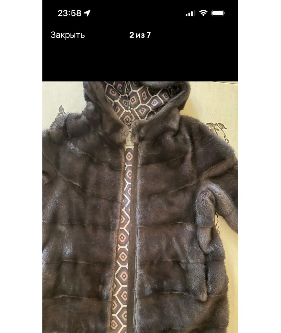 MANZONI 24 Антрацитовая шуба, фото 3