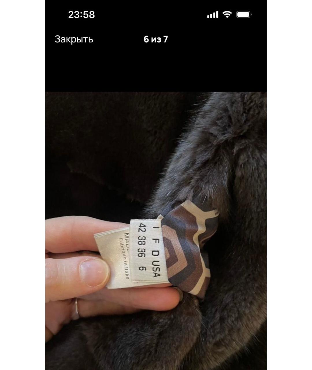 MANZONI 24 Антрацитовая шуба, фото 5