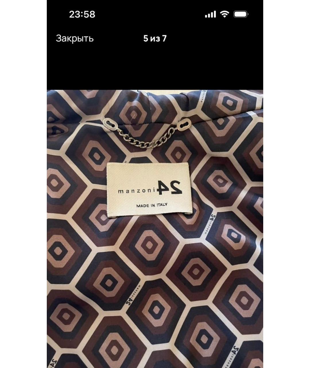 MANZONI 24 Антрацитовая шуба, фото 4