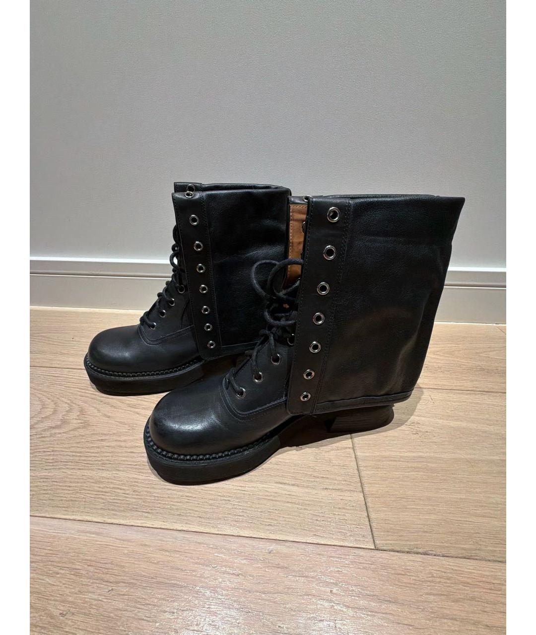 SEE BY CHLOE Черные кожаные ботинки, фото 3