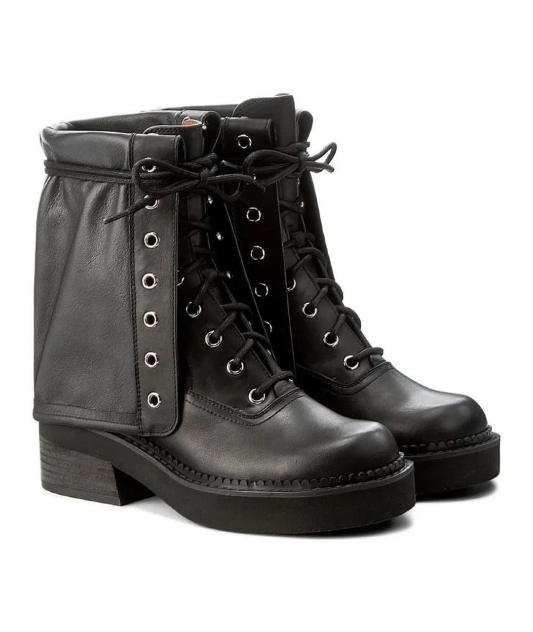 SEE BY CHLOE Черные кожаные ботинки, фото 4