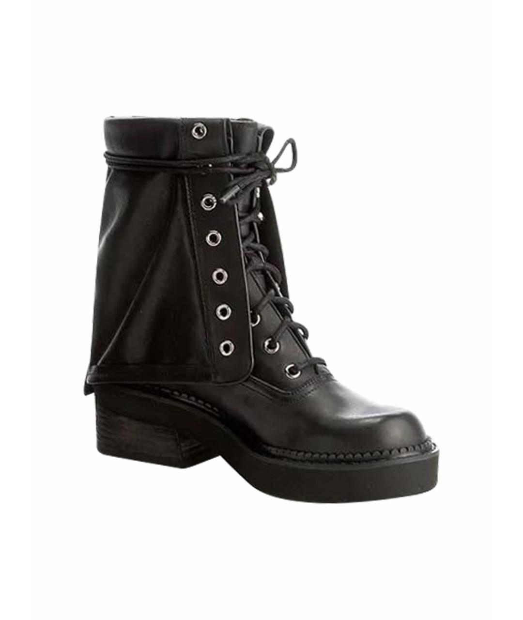 SEE BY CHLOE Черные кожаные ботинки, фото 1