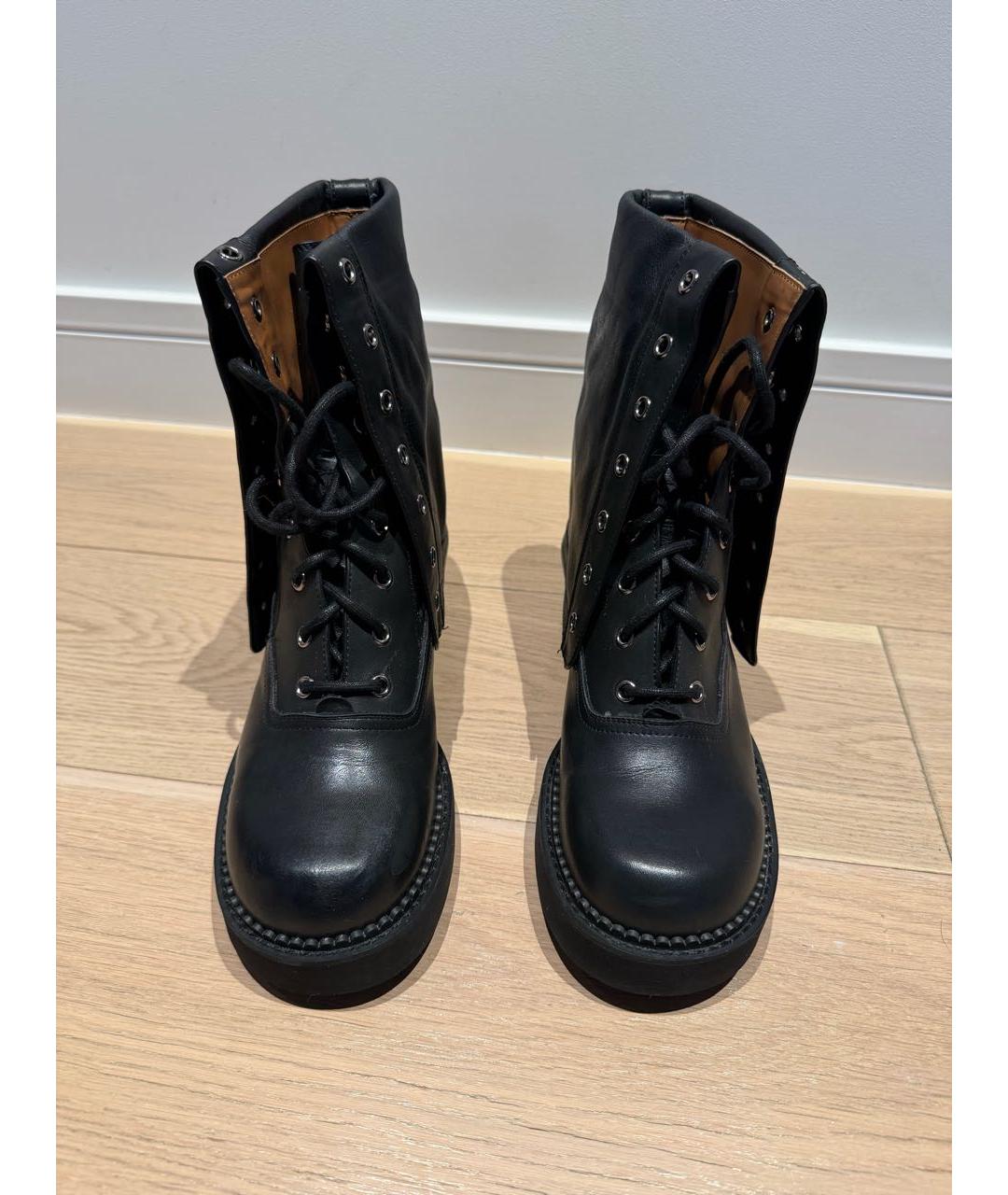 SEE BY CHLOE Черные кожаные ботинки, фото 2