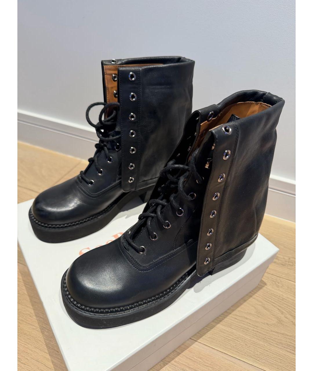SEE BY CHLOE Черные кожаные ботинки, фото 5