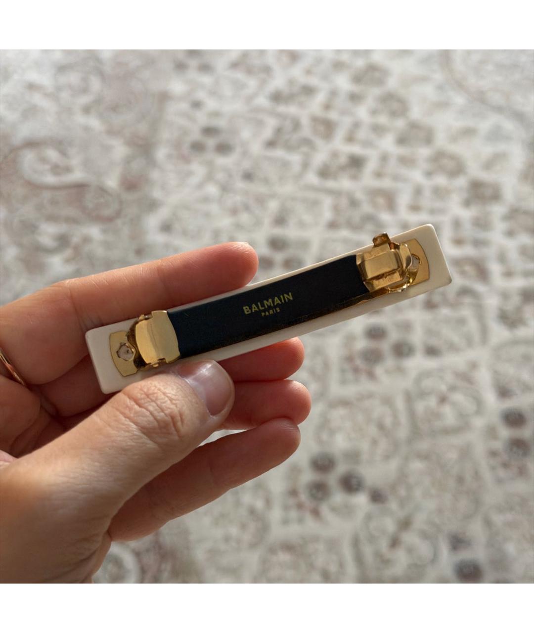 BALMAIN Белая заколка, фото 2