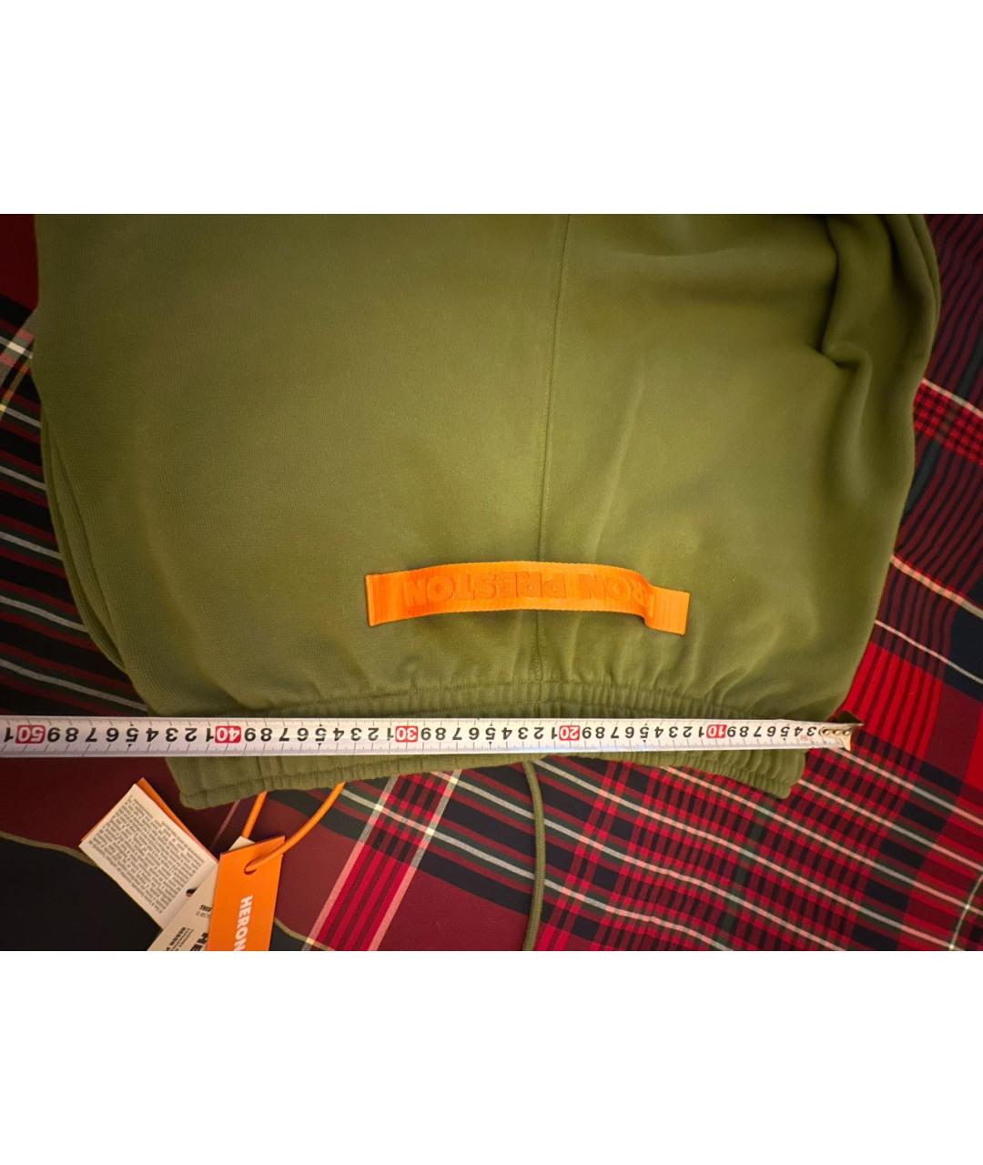 HERON PRESTON Хаки хлопковые повседневные брюки, фото 8