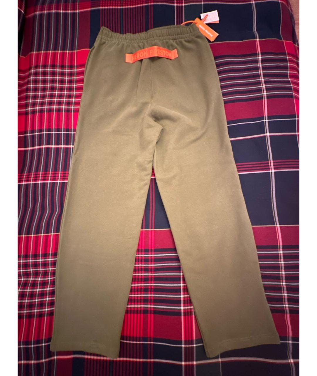 HERON PRESTON Хаки хлопковые повседневные брюки, фото 2