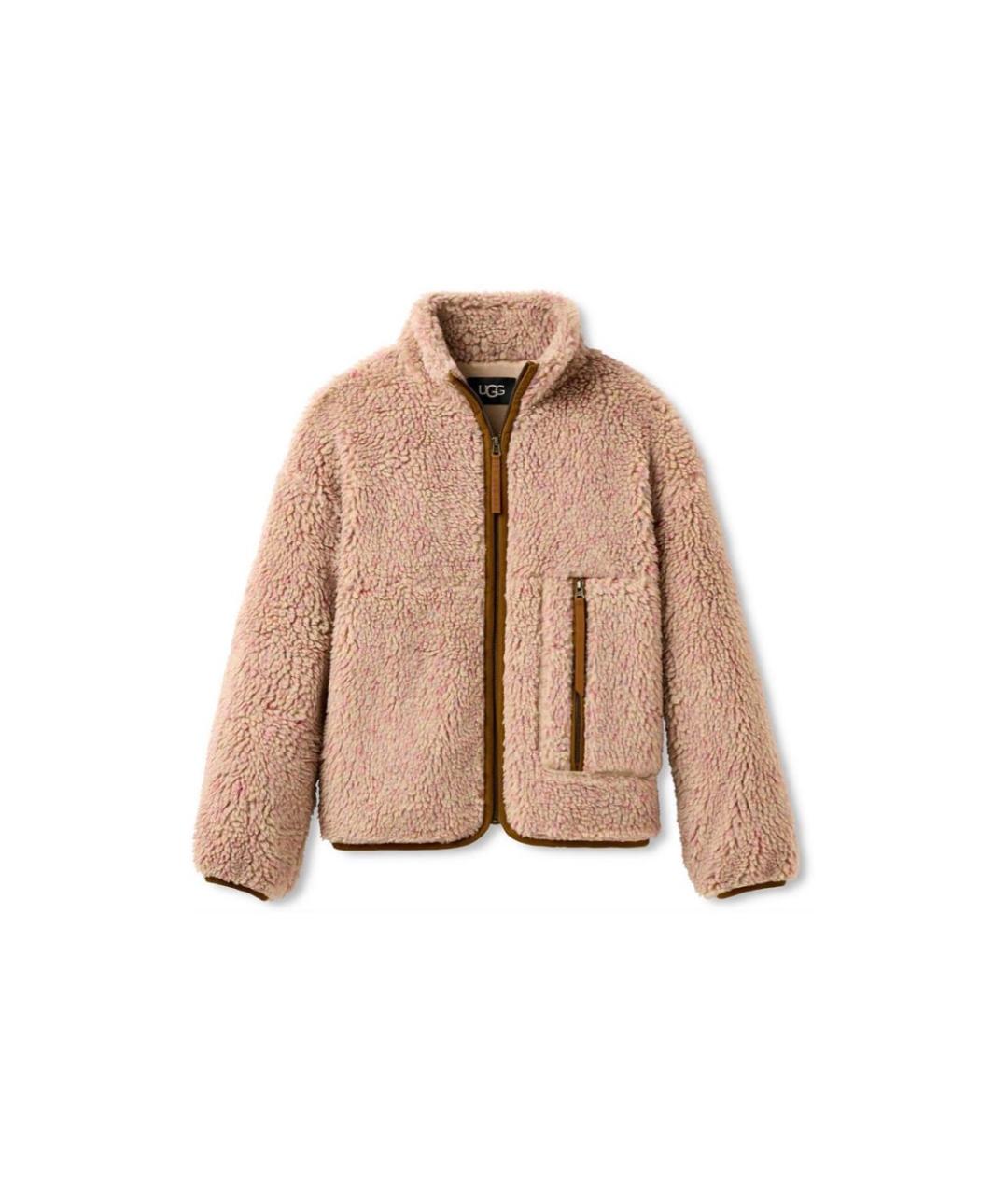 UGG AUSTRALIA Бежевая синтетическая куртка, фото 1