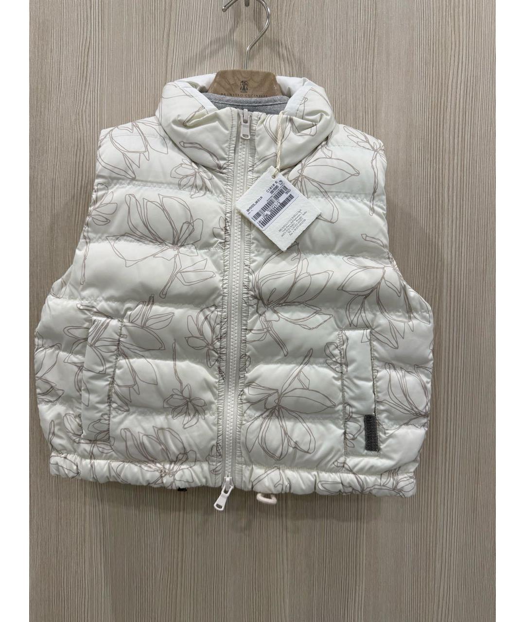 BRUNELLO CUCINELLI Белый полиэстеровый жакет / жилет, фото 9