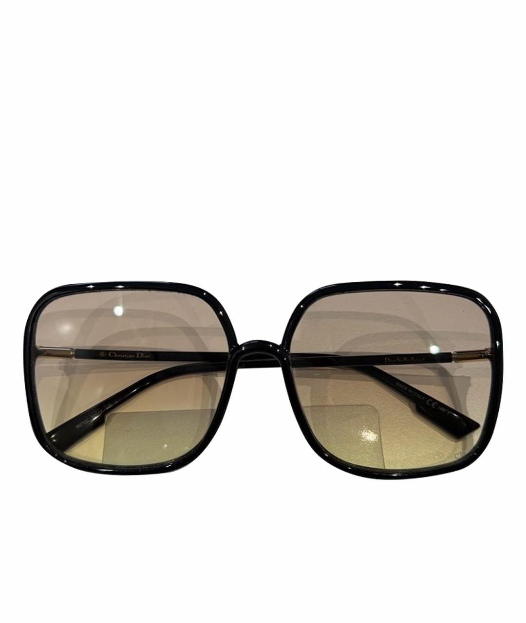 CHRISTIAN DIOR Черные пластиковые солнцезащитные очки, фото 1