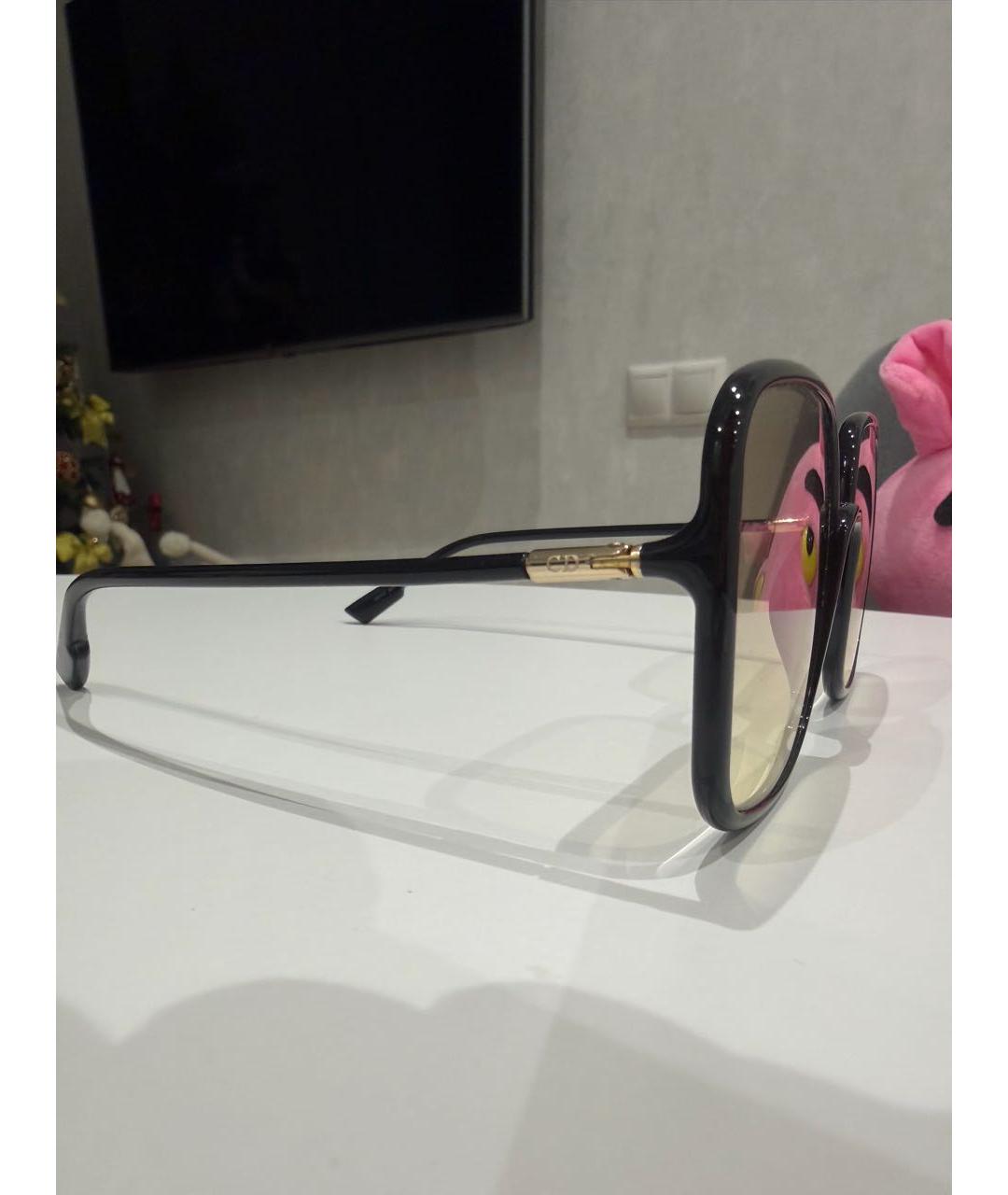 CHRISTIAN DIOR Черные пластиковые солнцезащитные очки, фото 3