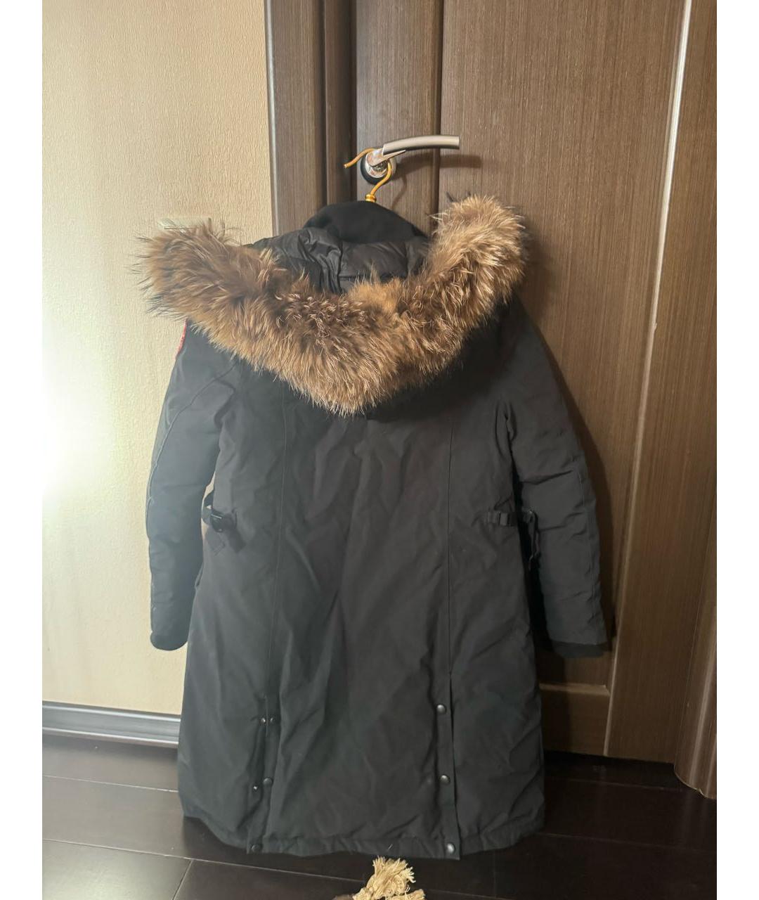 CANADA GOOSE Черный меховой пуховик, фото 2