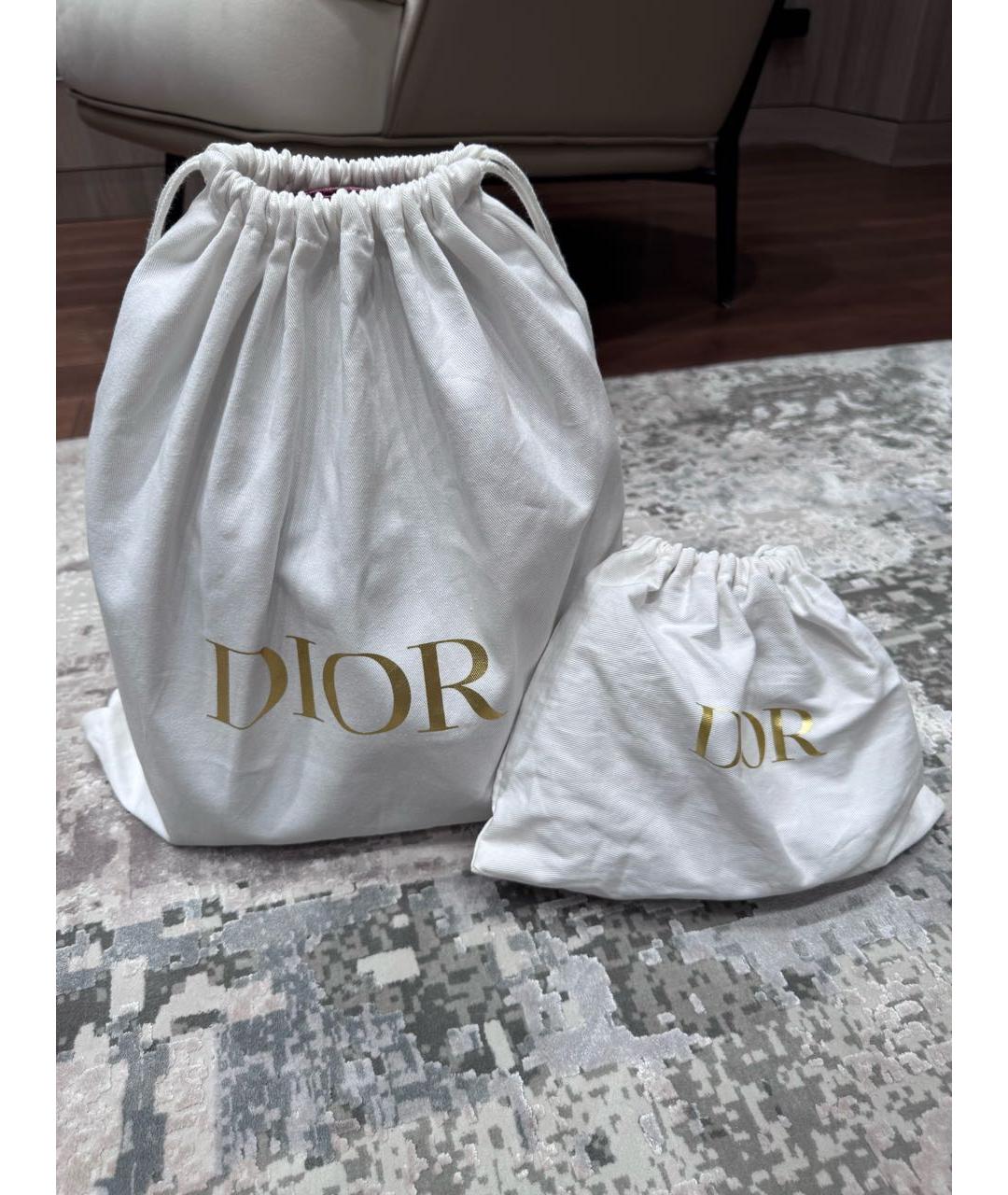 CHRISTIAN DIOR Бордовая сумка с короткими ручками из экзотической кожи, фото 4