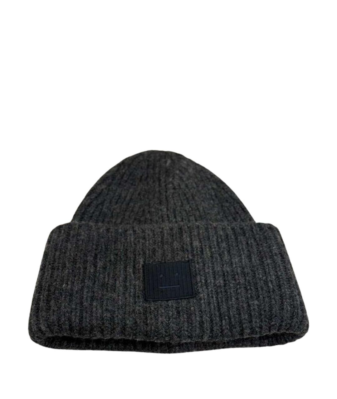 ACNE STUDIOS Серая шерстяная шапка, фото 1