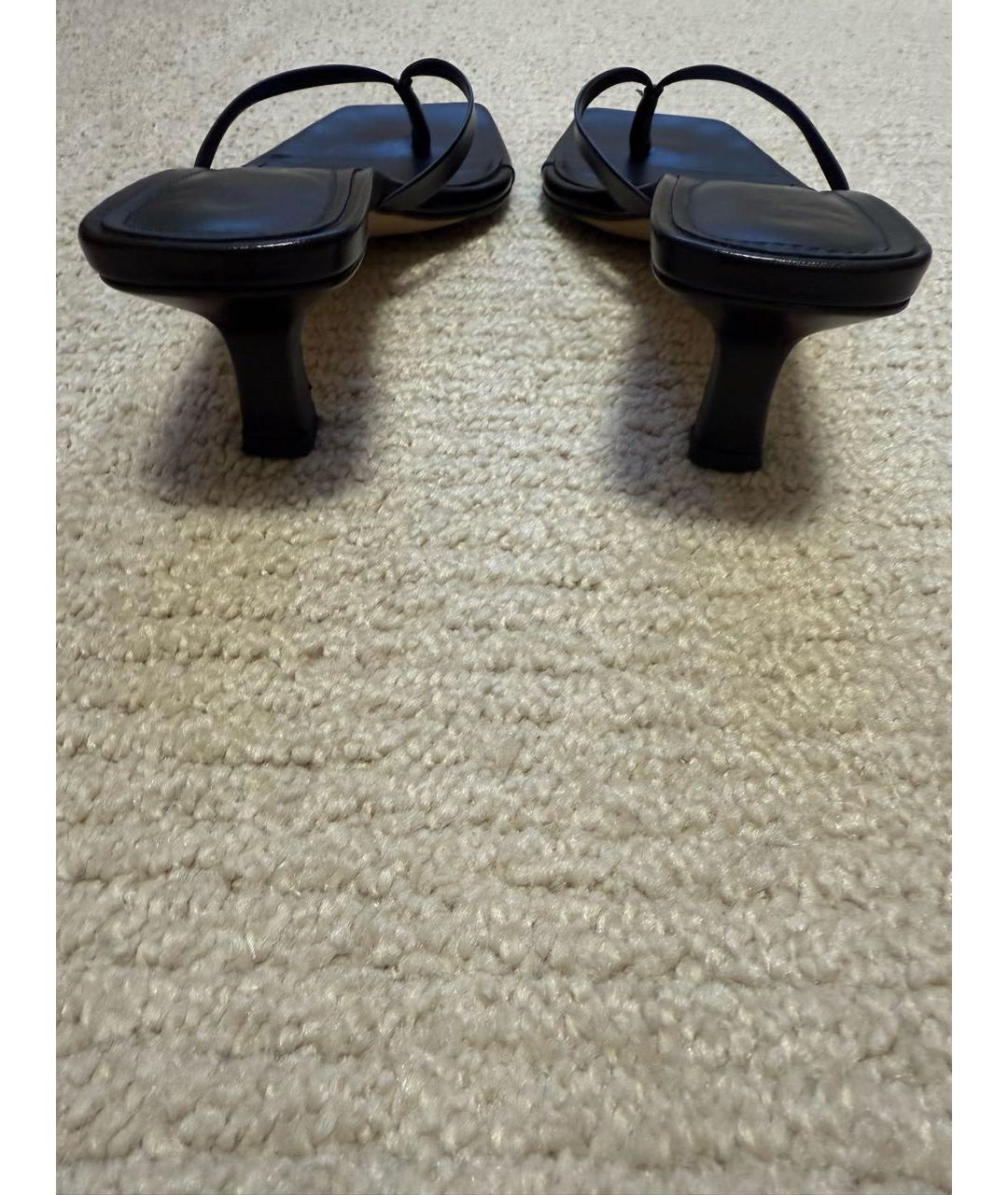 Aeydé Черные кожаные сабо, фото 4