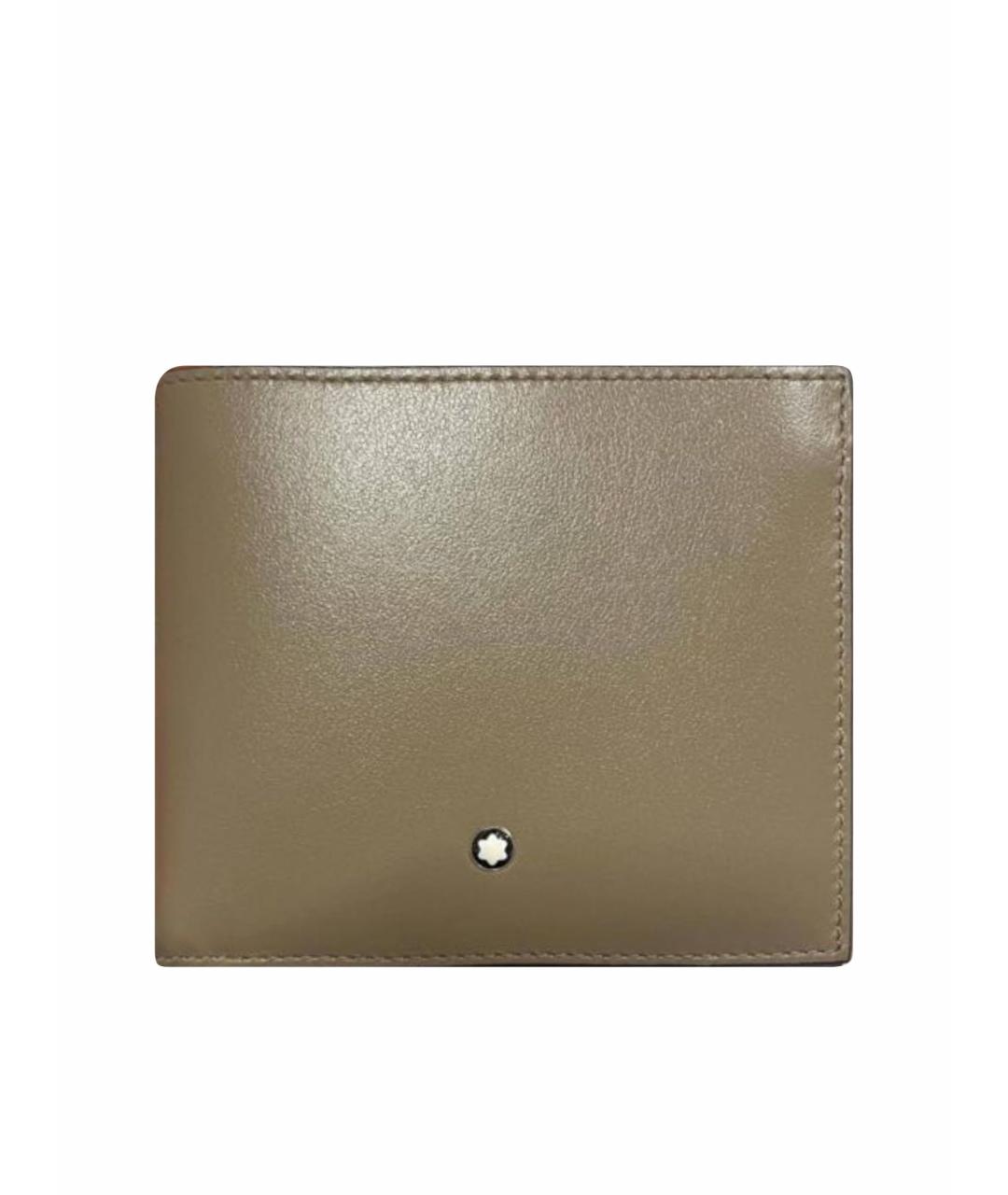 MONTBLANC Бежевый кожаный кошелек, фото 1