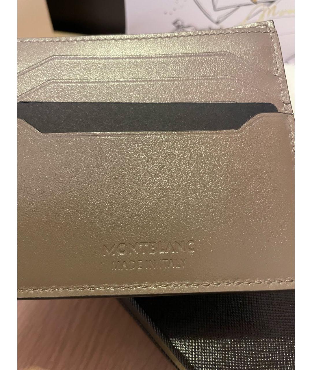 MONTBLANC Бежевый кожаный кошелек, фото 4