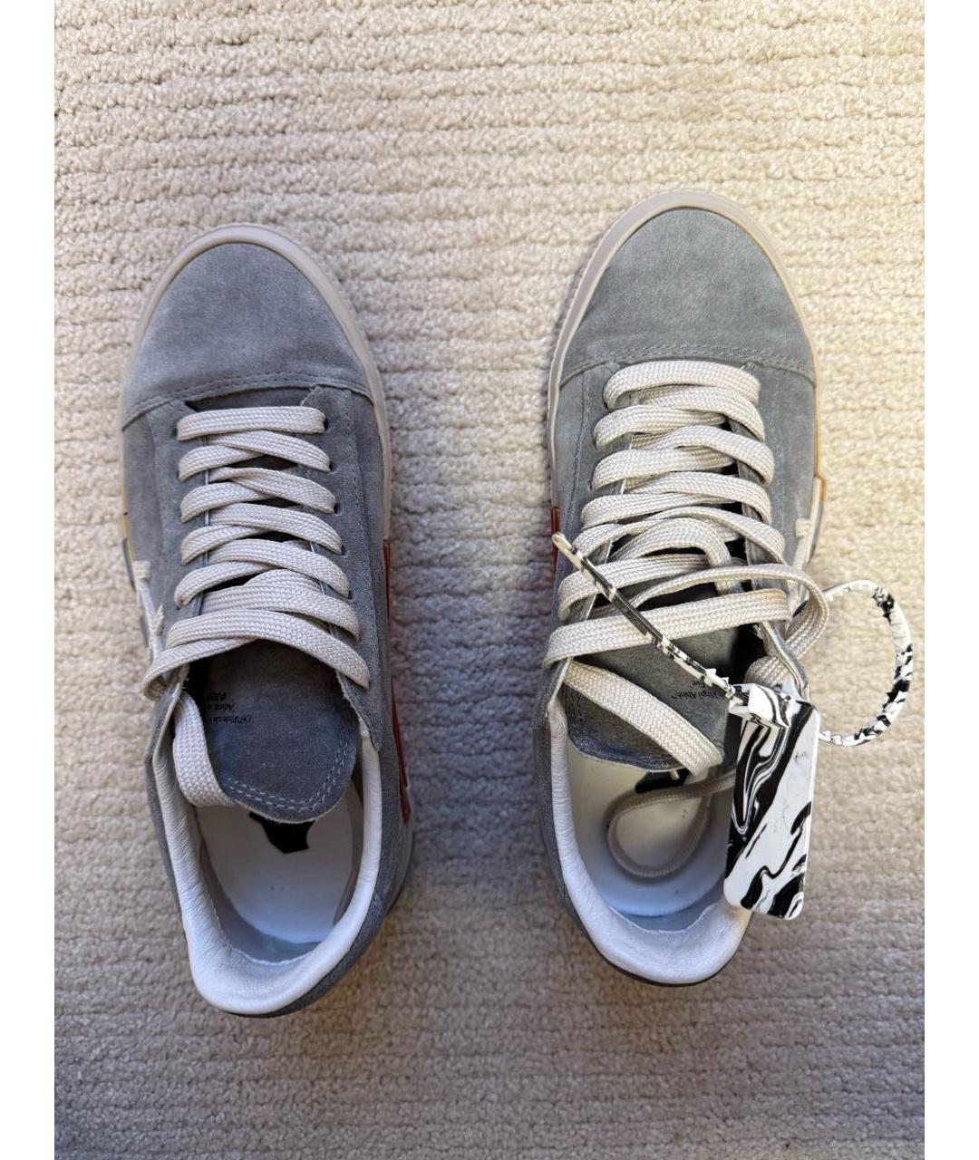 OFF-WHITE Серые замшевые кеды, фото 3