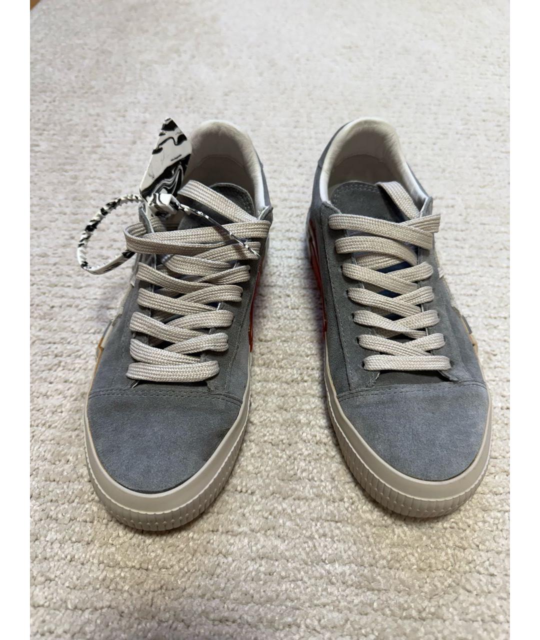 OFF-WHITE Серые замшевые кеды, фото 2