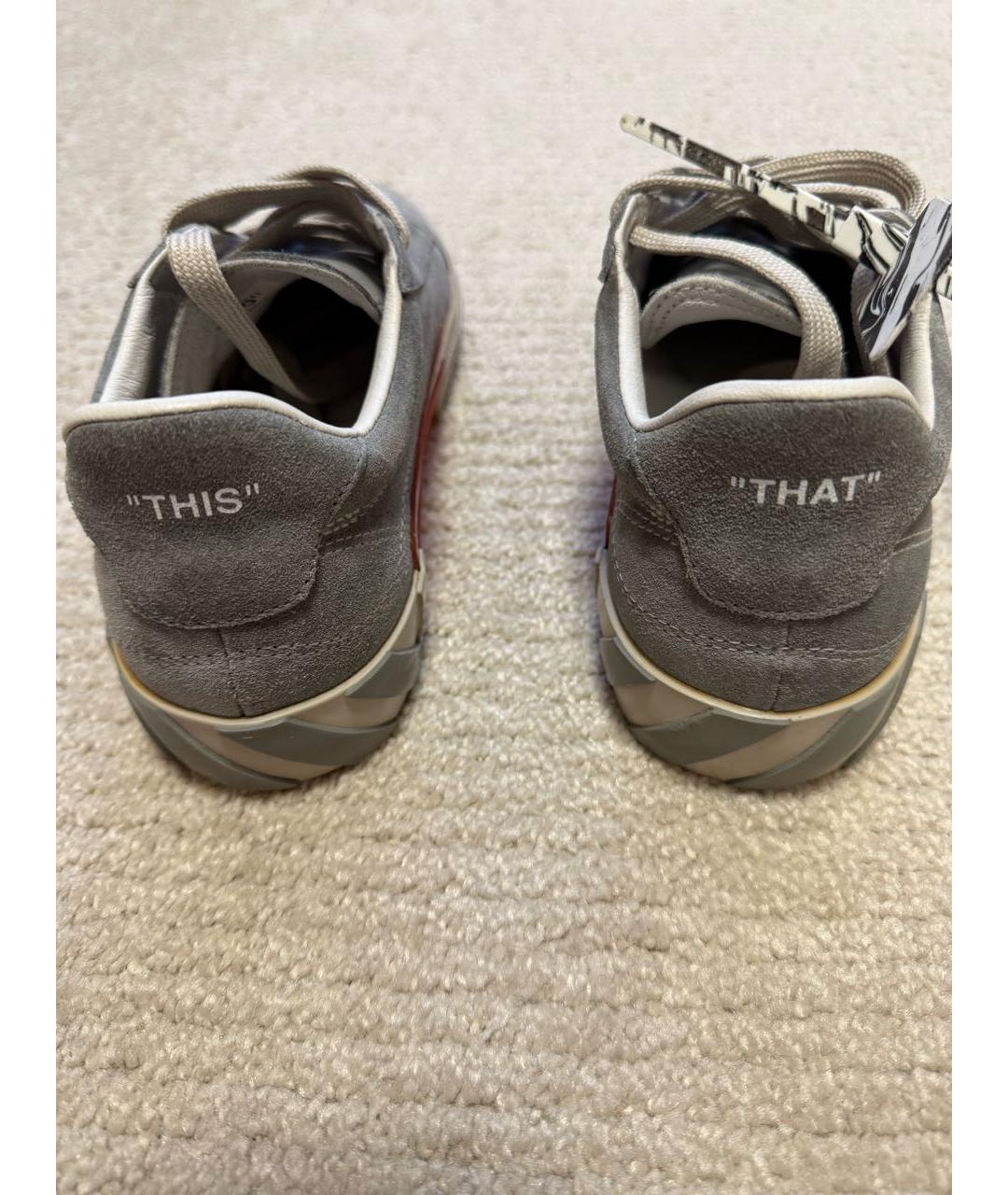 OFF-WHITE Серые замшевые кеды, фото 4