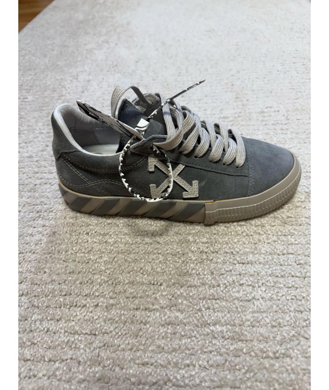 OFF-WHITE Серые замшевые кеды, фото 5