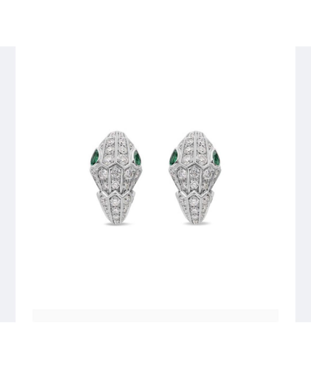 BVLGARI Белые серьги из белого золота, фото 5