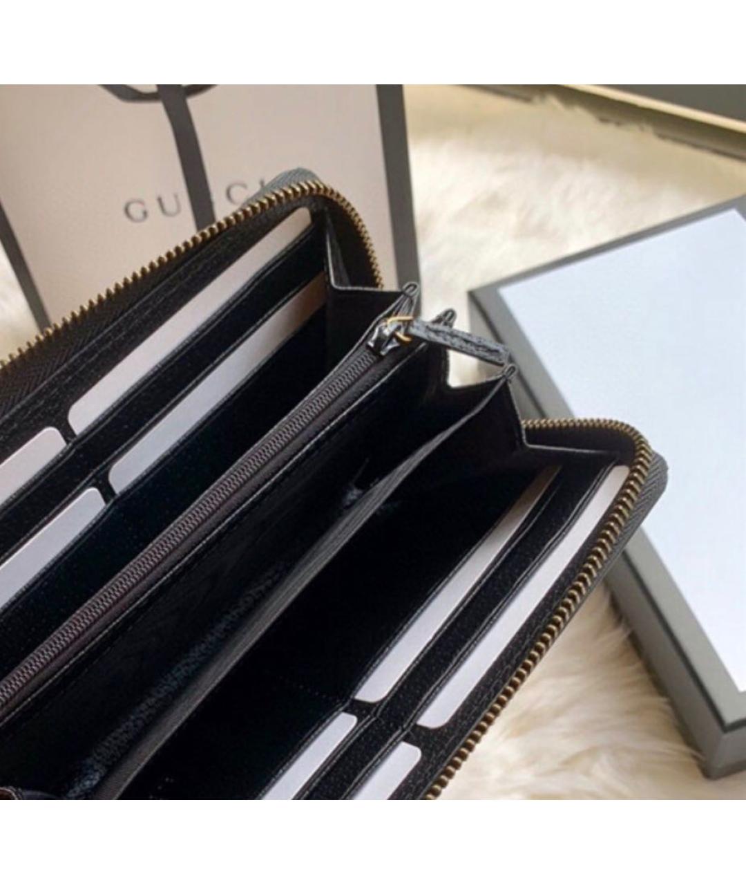 GUCCI Черный кожаный кошелек, фото 3