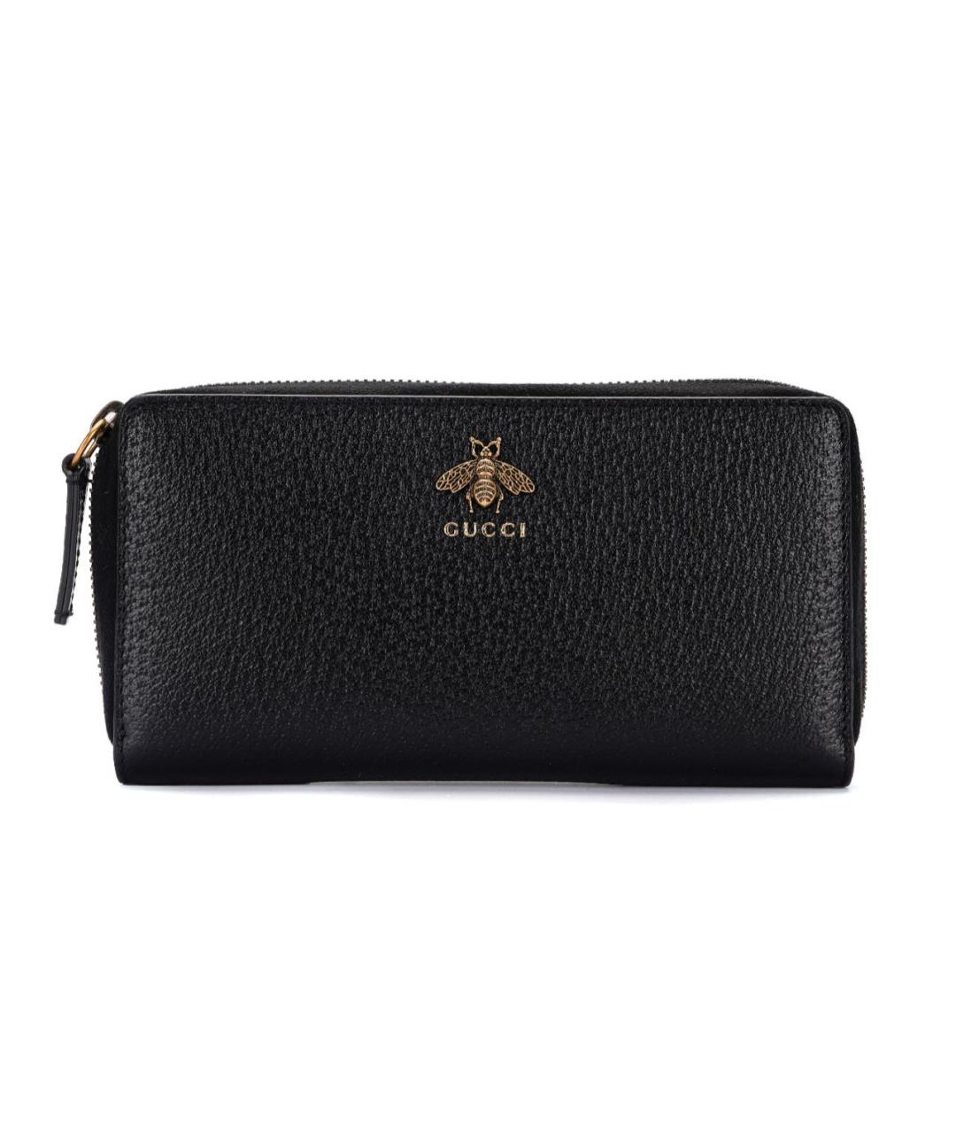 GUCCI Черный кожаный кошелек, фото 1