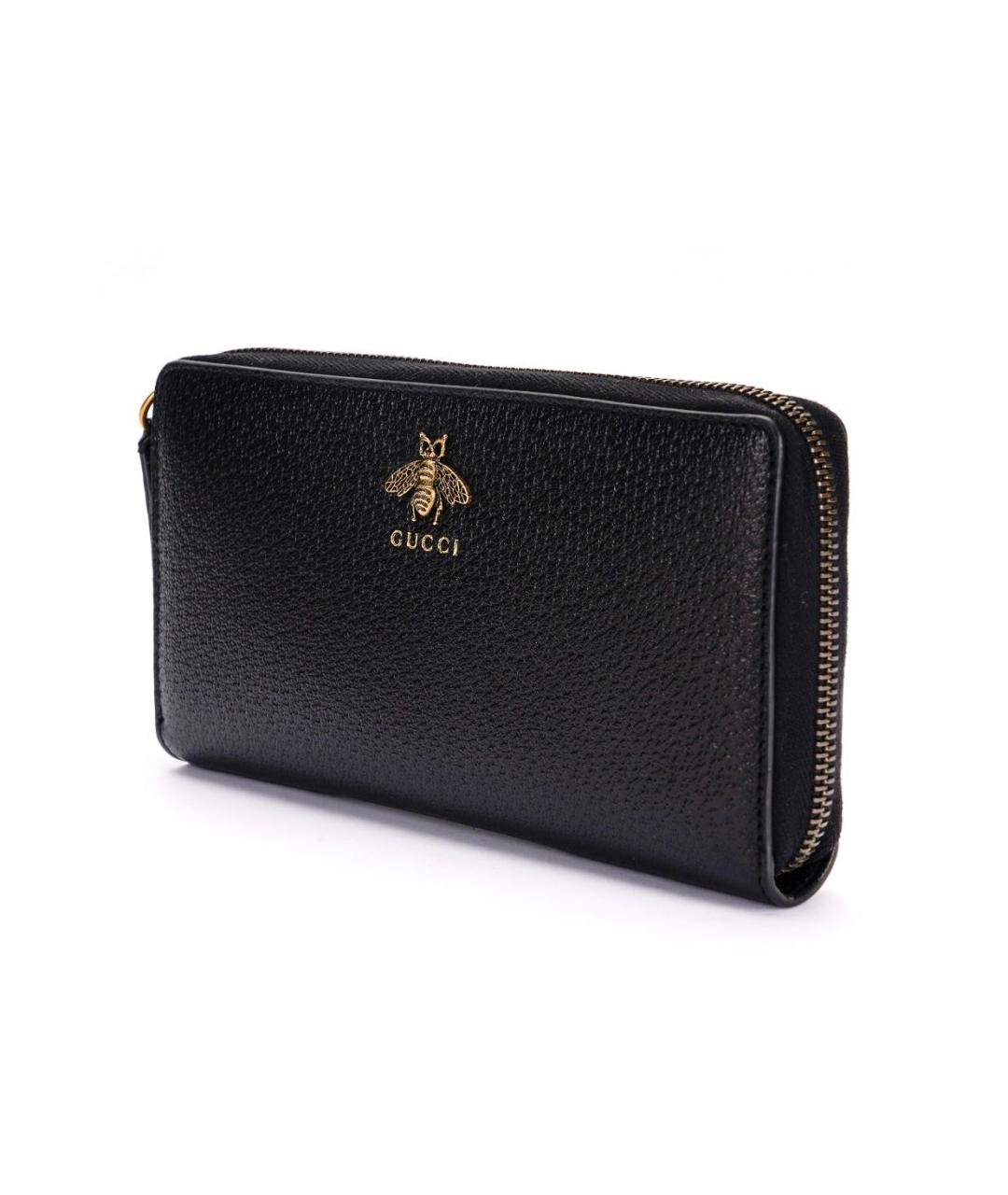 GUCCI Черный кожаный кошелек, фото 4