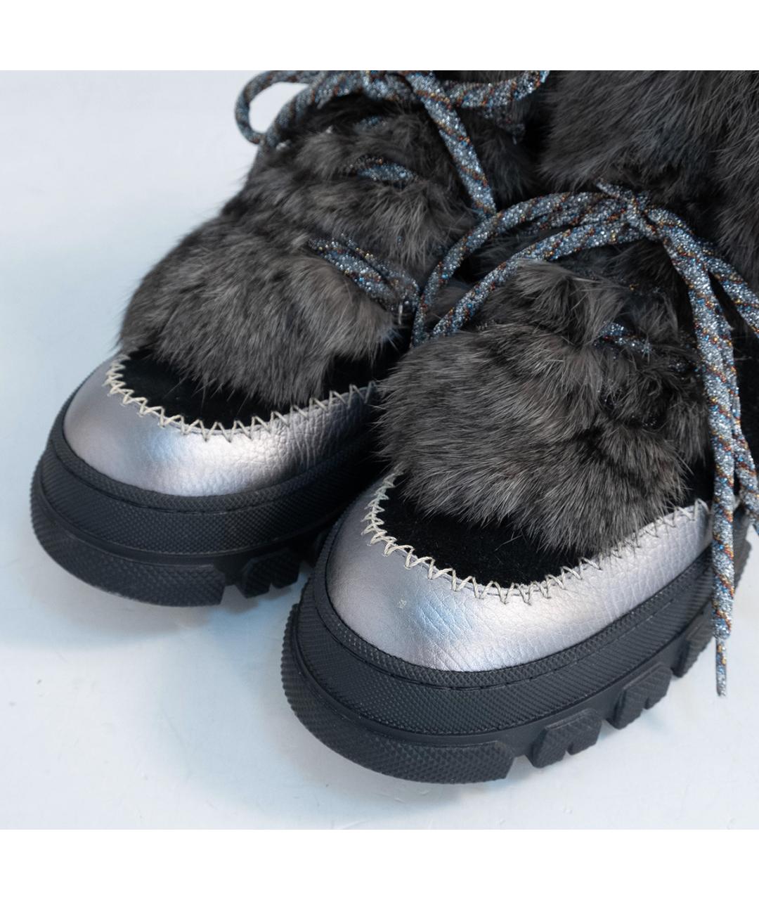 POLLINI Черные кожаные ботинки, фото 3