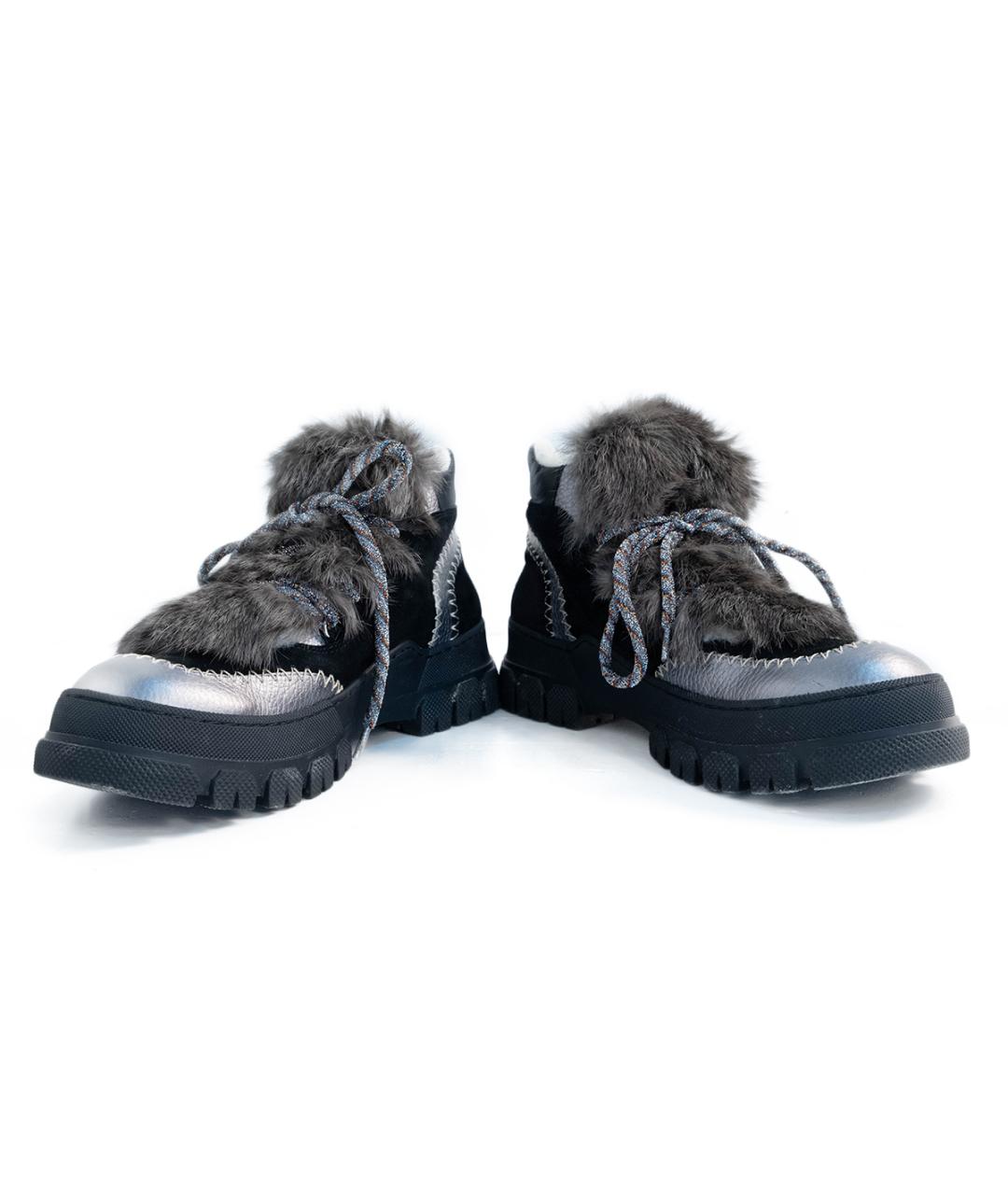 POLLINI Черные кожаные ботинки, фото 4